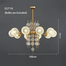 GobekUsa Glass Ball LED Pendant Light: Modern Chandelier for Living Room Kitchen Island