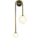 GobekUsa Glass Ball LED Wall Lamp in Gold Iron for Modern Bedroom and Study Lighting