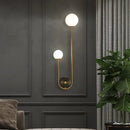 GobekUsa Glass Ball LED Wall Lamp in Gold Iron for Modern Bedroom and Study Lighting