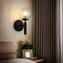 Modern gold glass ball led wall lamp for bedroom by Decorbites