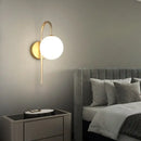 Modern gold glass ball led wall sconce for living room lighting by Decorbites