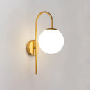 Modern gold glass ball led wall sconce for living room lighting by Decorbites