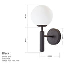 GobekUsa Glass Ball Mirror Wall Lights for Bedroom Living Room Decor
