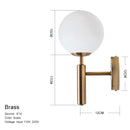 GobekUsa Glass Ball Mirror Wall Lights for Bedroom Living Room Decor