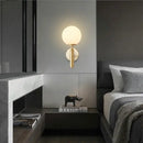GobekUsa Glass Ball Mirror Wall Lights for Bedroom Living Room Decor
