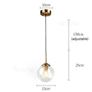 GobekUsa Glass Ball Pendant Chandelier: Modern Nordic Art Ceiling Lighting for Dining Room & LOFT