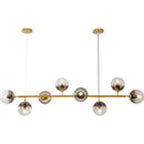 GobekUsa Glass Ball Pendant Chandelier: Modern Nordic Art Ceiling Lighting for Dining Room & LOFT