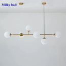 GobekUsa Glass Ball Pendant Chandelier: Modern Nordic Art Ceiling Lighting for Dining Room & LOFT