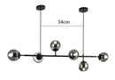 GobekUsa Glass Ball Pendant Chandelier: Modern Nordic Art Ceiling Lighting for Dining Room & LOFT