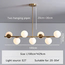 GobekUsa Glass Ball Pendant Chandelier: Modern LED Ceiling Lamp, Nordic Style Home Lighting