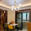 GobekUsa Glass Ball Pendant Chandelier: Modern LED Ceiling Lamp, Nordic Style Home Lighting