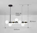 GobekUsa Glass Ball Pendant Chandelier, Adjustable Height, Modern Nordic Design
