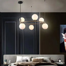 GobekUsa Glass Ball Pendant Chandelier, Adjustable Height, Modern Nordic Design