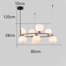 GobekUsa Glass Ball Pendant Chandelier, Adjustable Height, Modern Nordic Design