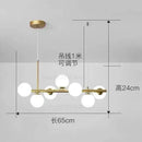GobekUsa Glass Ball Pendant Chandelier, Adjustable Height, Modern Nordic Design