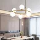 GobekUsa Glass Ball Pendant Chandelier, Adjustable Height, Modern Nordic Design