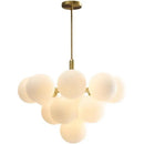 GobekUsa Glass Ball Pendant Chandelier for Kitchen Living Room Bedroom