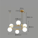 GobekUsa Glass Ball Pendant Chandelier, Adjustable Height, Modern Nordic Design