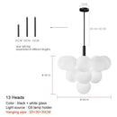 GobekUsa Glass Ball Pendant Chandelier for Kitchen Living Room Bedroom