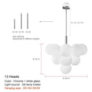 GobekUsa Glass Ball Pendant Chandelier for Kitchen Living Room Bedroom