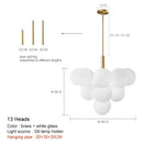 GobekUsa Glass Ball Pendant Chandelier for Kitchen Living Room Bedroom