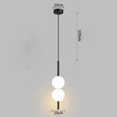 GobekUsa Glass Ball Pendant Light: Modern Nordic Bedroom Hanging Lamp