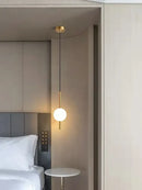 GobekUsa Glass Ball Pendant Light: Modern Nordic Bedroom Hanging Lamp