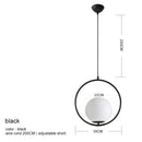 GobekUsa Glass Ball Pendant Lamp: Elegant Dining Room Light Fixture, Gold Finish