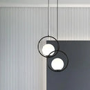 GobekUsa Glass Ball Pendant Lamp: Elegant Dining Room Light Fixture, Gold Finish
