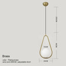 GobekUsa Glass Ball Pendant Lamp: Elegant Dining Room Light Fixture, Gold Finish