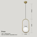 GobekUsa Glass Ball Pendant Lamp: Elegant Dining Room Light Fixture, Gold Finish