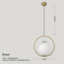 GobekUsa Glass Ball Pendant Lamp: Elegant Dining Room Light Fixture, Gold Finish