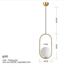 GobekUsa Glass Ball Pendant Lamp: Elegant Dining Room Light Fixture, Gold Finish