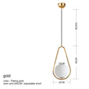 GobekUsa Glass Ball Pendant Lamp: Elegant Dining Room Light Fixture, Gold Finish