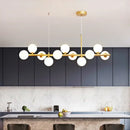 GobekUsa Glass Ball Gold Pendant Light - 11 Heads for Kitchen Living Dining Room