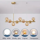 GobekUsa Glass Ball Gold Pendant Light - 11 Heads for Kitchen Living Dining Room