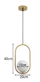 GobekUsa Glass Ball Pendant Lights for Kitchen Dining Bedroom Decor