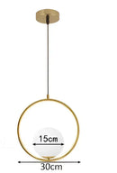 GobekUsa Glass Ball Pendant Lights for Kitchen Dining Bedroom Decor