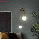 GobekUsa Glass Ball Gold LED Wall Lamp for Modern Home Decor & Lighting