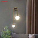 GobekUsa Glass Ball Gold LED Wall Lamp for Modern Home Decor & Lighting
