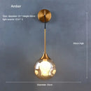 GobekUsa Glass Ball Gold Wall Lamp Modern Sconce Nordic Light Fixture for Living Bedroom