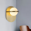 GobekUsa Glass Ball Gold Wall Light Sconce | Modern Nordic Bedside Indoor Lamp