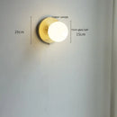 GobekUsa Glass Ball LED Wall Lights with Pull Chain Switch for Bedroom Cafe Bathroom