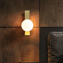 GobekUsa Glass Ball Wall Sconce: Modern Designer Bedside Lamp for Living Room, Bedroom, Hotel