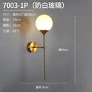 GobekUsa Glass Ball Gold LED Wall Sconce Modern Nordic Indoor Lamp Fixture