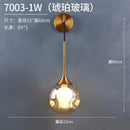 GobekUsa Glass Ball Gold LED Wall Sconce Modern Nordic Indoor Lamp Fixture