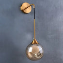 GobekUsa Glass Ball Gold LED Wall Sconce Modern Nordic Indoor Lamp Fixture