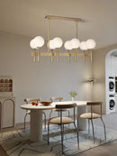 GobekUsa Glass Balloon Chandelier: Elegant Led Round Hanging Light for Luxury Dining Room