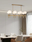 GobekUsa Glass Balloon Chandelier: Elegant Led Round Hanging Light for Luxury Dining Room