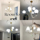 GobekUsa Glass Balls Chandelier Pendant Light for Living Dining Room